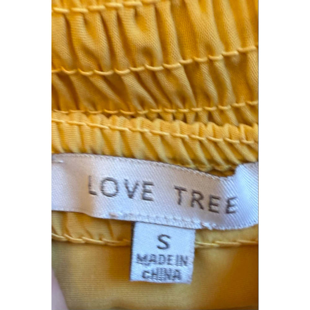 Love Tree Yellow Ruched Drawstring Bodycon Mini Dress Size S - Picture 4 of 8